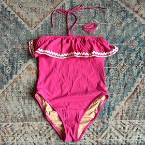 J crew pink one piece swimsuit NWT